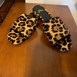 J Crew Leopard Print Sandal